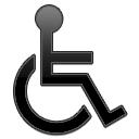 Hot Symbol Handicap Black Icon